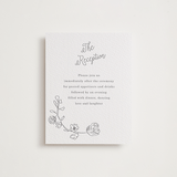 "Note" - Letterpress Reception Cards in Gravel by Baumbirdy - Front