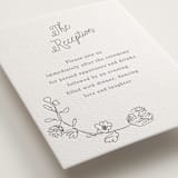 "Note" - Letterpress Reception Cards in Gravel by Baumbirdy - Detail
