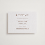 "chic" - Letterpress Reception Cards in Burnt Sienna by Vanessa Doyle - Front