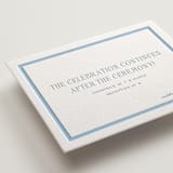 "Chesapeake" - Letterpress Reception Cards in Sky Blue by Megan Davis - Detail