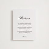 "Finely" - Letterpress Reception Cards in Soft Black by Ani Somi - Front