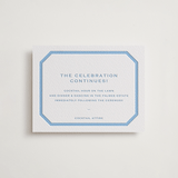 "Danbury" - Letterpress Reception Cards in Sky Blue by Megan Davis - Front