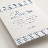 "Stately" - Letterpress Reception Cards in Provincial Blue by Creo Study - Detail