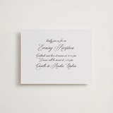 "palazzo" - Letterpress Reception Cards in Soft Black by Benita Crandall - Front
