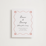 "Ocean Love" - Letterpress Reception Cards in Peach by Alston Foster - Front