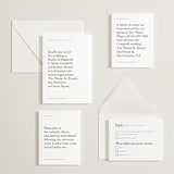 "Westin" - Letterpress Reception Cards in Soft Black by Hudson meet Rose - Invitation Suite