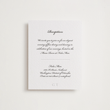 "Astor Elegance" - Letterpress Reception Cards in Midnight by Clover and Lamb - Front