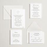 "Astor Elegance" - Letterpress Reception Cards in Soft Black | Blind Deboss by Clover and Lamb - Invitation Suite