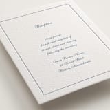 "Villa" - Letterpress Reception Cards in Provincial Blue by Blustery August - Detail