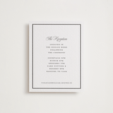 "The Day" - Letterpress Reception Cards in Soft Black by mo kelley - Front