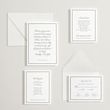 "The Day" - Letterpress Reception Cards in Soft Black by mo kelley - Invitation Suite