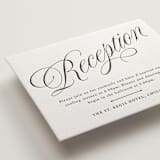 "Mirin" - Letterpress Reception Cards in Soft Black by Kate Ahn - Detail