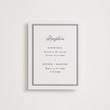 "Timeless Together" - Letterpress Reception Cards in Soft Black by Carolyn MacLaren - Front