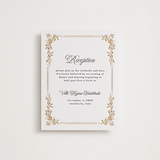"Lake Como" - Letterpress Reception Cards in Faux Gold by Kate Ahn - Front