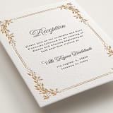 "Lake Como" - Letterpress Reception Cards in Faux Gold by Kate Ahn - Detail