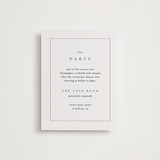"Framed Monogram" - Letterpress Reception Cards in Faux Gold by Kelly Schmidt - Front