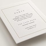 "Framed Monogram" - Letterpress Reception Cards in Faux Gold by Kelly Schmidt - Detail