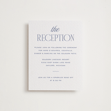 "Threaded" - Letterpress Reception Cards in Periwinkle by Pixel and Hank - Front