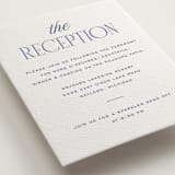 "Threaded" - Letterpress Reception Cards in Periwinkle by Pixel and Hank - Detail