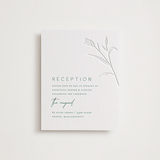 "Perennial" - Letterpress Reception Cards in Cucumber by Amy Kross - Front