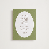 "la graine" - Letterpress Reception Cards in Burnt Sienna by Alaina Cherup - Front