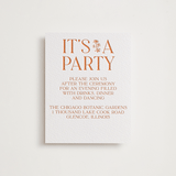 "Floral Emblem" - Letterpress Reception Cards in Pumpkin by Baumbirdy - Front