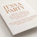 "Floral Emblem" - Letterpress Reception Cards in Pumpkin by Baumbirdy - Detail