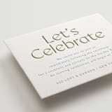 "Ayumi" - Letterpress Reception Cards in Pistachio by Melanie Kosuge - Detail