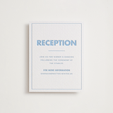 "Sienna" - Letterpress Reception Cards in Sky Blue by Ellen Schlegelmilch - Front