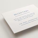 "Brooklyn" - Letterpress Reception Cards in Sapphire by Ellen Schlegelmilch - Detail