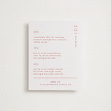 "Alaia" - Letterpress Reception Cards in Verona Sunset by Blustery August - Front