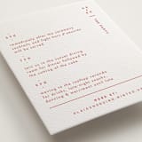 "Alaia" - Letterpress Reception Cards in Verona Sunset by Blustery August - Detail