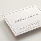 "Perriand" - Letterpress Reception Cards in Coffee by Megan Davis - Detail