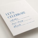 "Clarity" - Letterpress Reception Cards in Sapphire by Heather Cairl - Detail