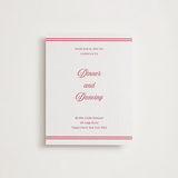 "Ritzy" - Letterpress Reception Cards in Scarlet by Nicoletta Savod - Front
