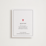 "Red Hearts" - Letterpress Reception Cards in Scarlet by Helena Vitto - Front