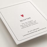 "Red Hearts" - Letterpress Reception Cards in Scarlet by Helena Vitto - Detail