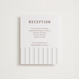 "Stripes" - Letterpress Reception Cards in Burnt Sienna by Kelly Watkins - Front