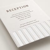 "Stripes" - Letterpress Reception Cards in Burnt Sienna by Kelly Watkins - Detail