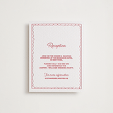 "Crazy Little Thing Called Love" - Letterpress Reception Cards in Scarlet by Helena Vitto - Front