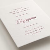 "Modernne" - Letterpress Reception Cards in Merlot by Carolyn MacLaren - Detail