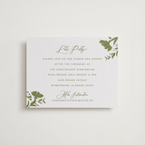 "Untied" - Letterpress Reception Cards in Pistachio by Erin Hodges - Front
