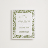 "Ethereal gardens" - Letterpress Reception Cards in Pistachio by Sarah Knight - Front