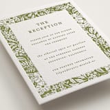 "Ethereal gardens" - Letterpress Reception Cards in Pistachio by Sarah Knight - Detail