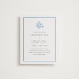 "Margot" - Letterpress Reception Cards in Sky Blue by Erin L. Wilson - Front