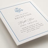 "Margot" - Letterpress Reception Cards in Sky Blue by Erin L. Wilson - Detail