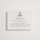 "Villa" - Letterpress Reception Cards in Pistachio by Maja Cunningham - Front