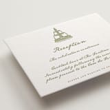 "Villa" - Letterpress Reception Cards in Pistachio by Maja Cunningham - Detail