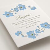 "Anemones" - Letterpress Reception Cards in Sky Blue by letterfix - Detail