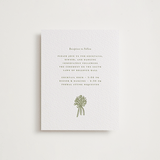 "wedding bouquet" - Letterpress Reception Cards in Pistachio by Lori Wemple - Front